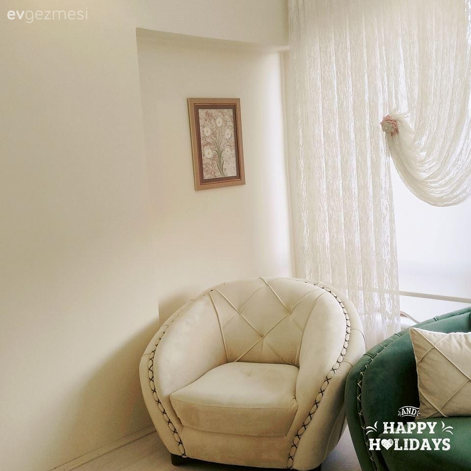 Gamze hanımın evinde romantik ve hareketli bir dekor..