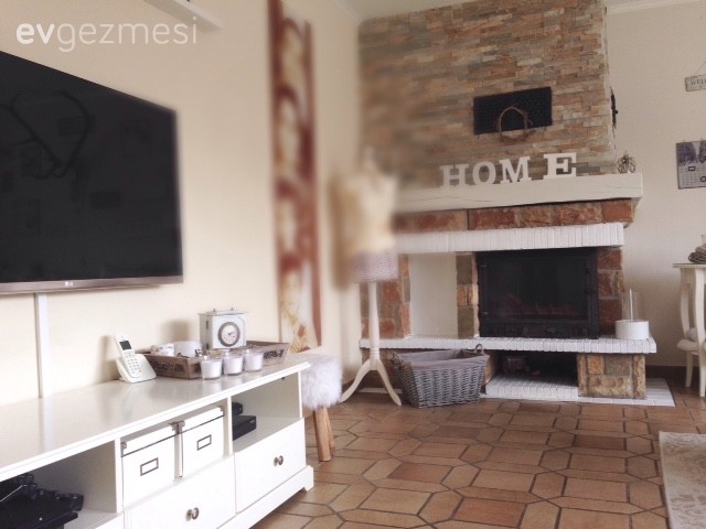 Salon, Şömine, Tv ünitesi