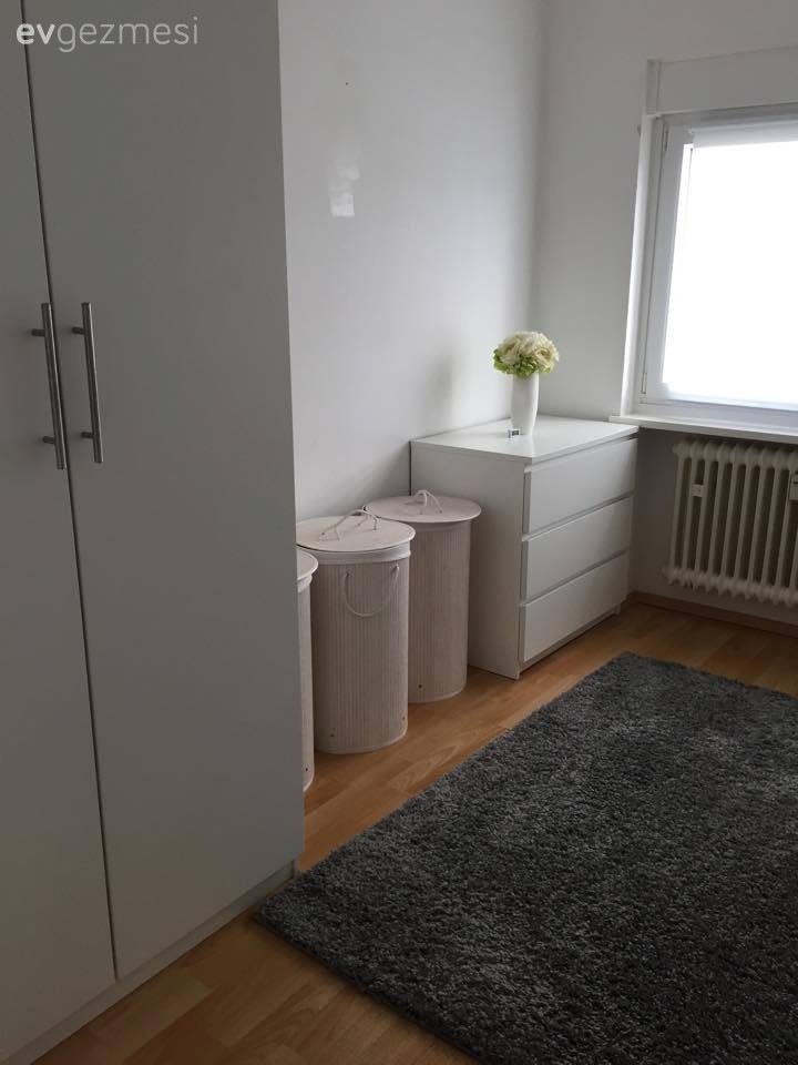 Beyaz, Gri, Yatak Odası