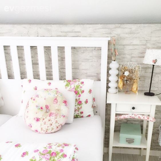 Abajur, Çiçekli desen, Yatak Odası, Aydınlatma