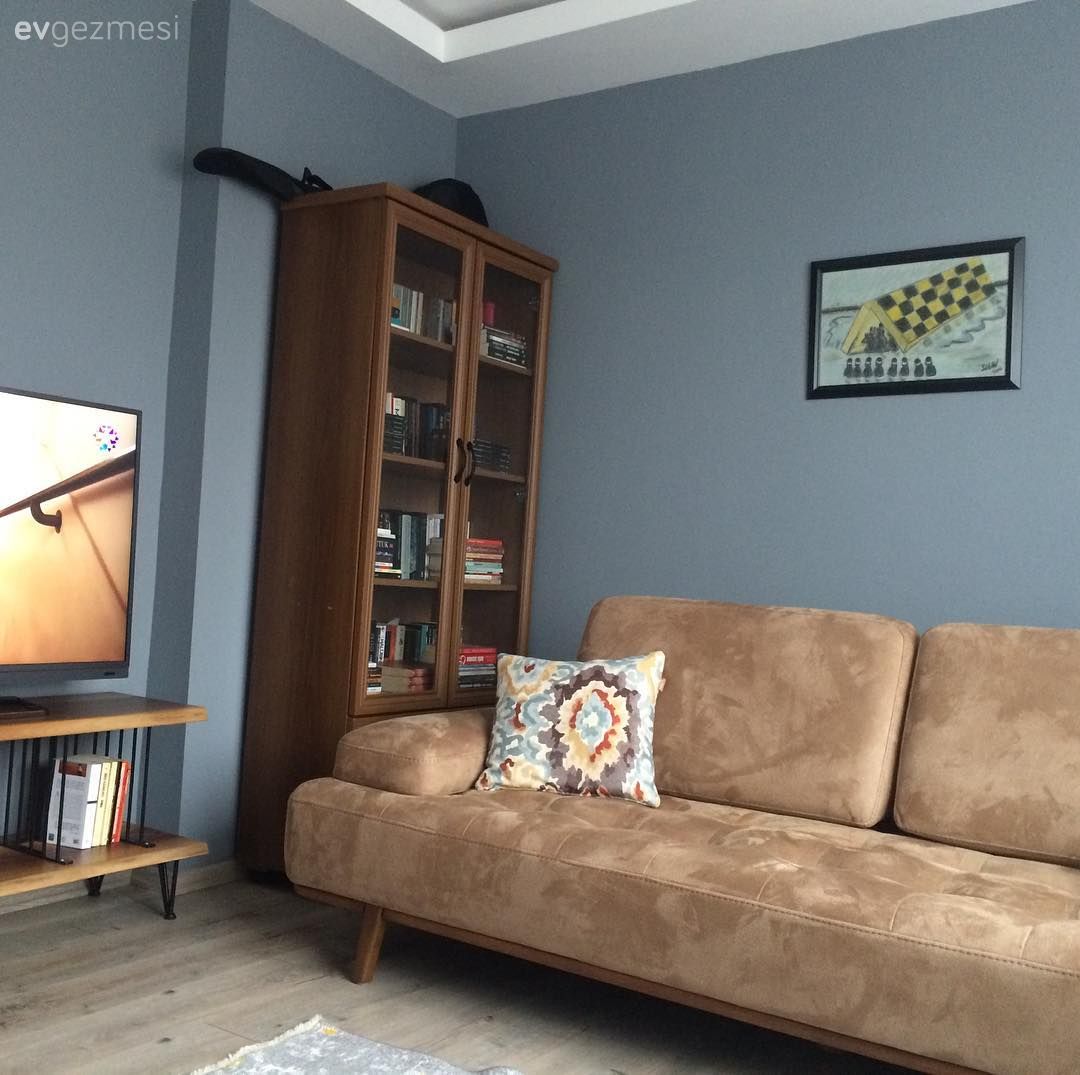 Stil sahibi görünüm, davetkar ve keyifli bir atmosfer. Burcu hanımın evinden..