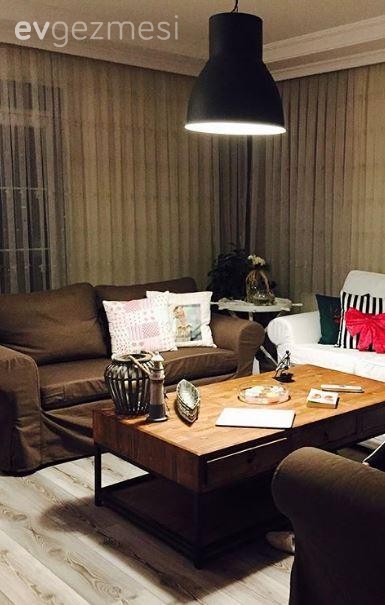 Ahşap Mobilya, Aydınlatma, Ikea, Salon, Siyah