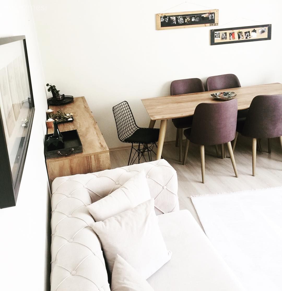 Salon, Yemek Odası, Krem, Ahşap Mobilya