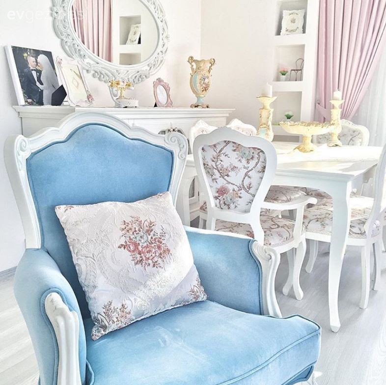 Berjer, Mavi, Salon, Yemek Odası