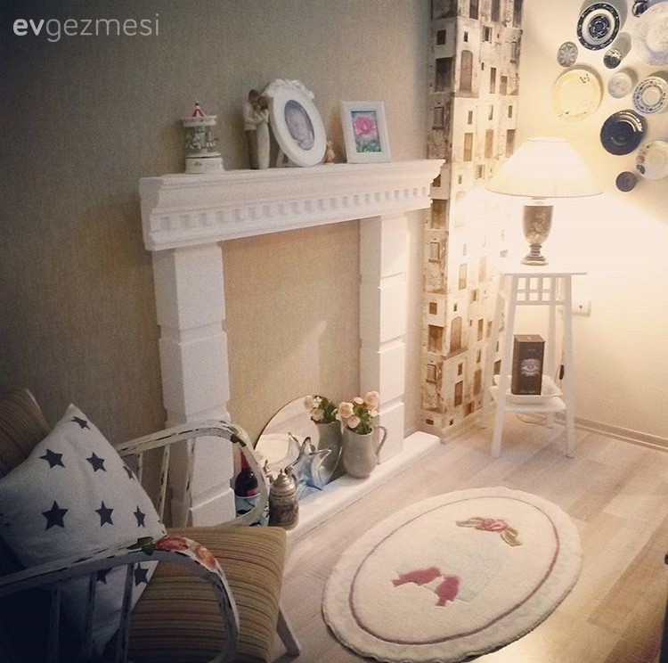 Ayça hanımın her detayı nostalji kokan, el emeği dolu evi..