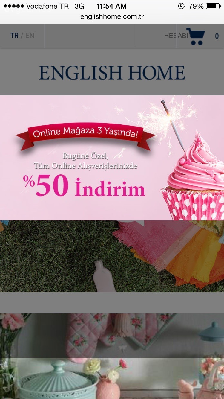English home'da indirim baslamis