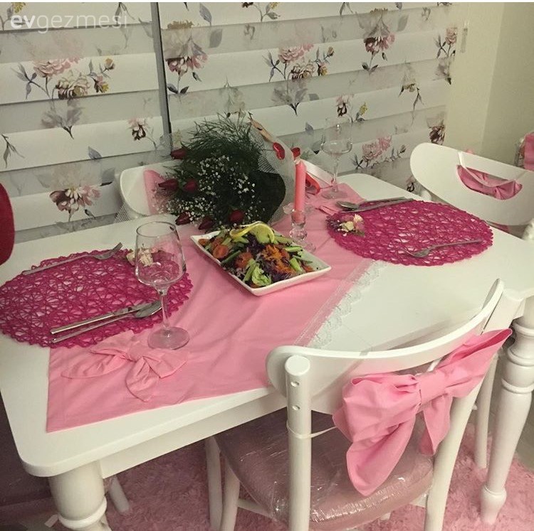 Mutfak, Mutfak aksesuarları, Mutfak masası, Pembe