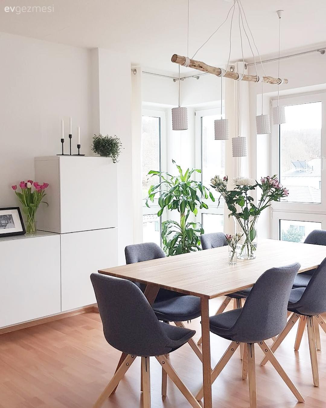 Yemek Odası, Gri, Konsol, Salon, Ahşap Mobilya