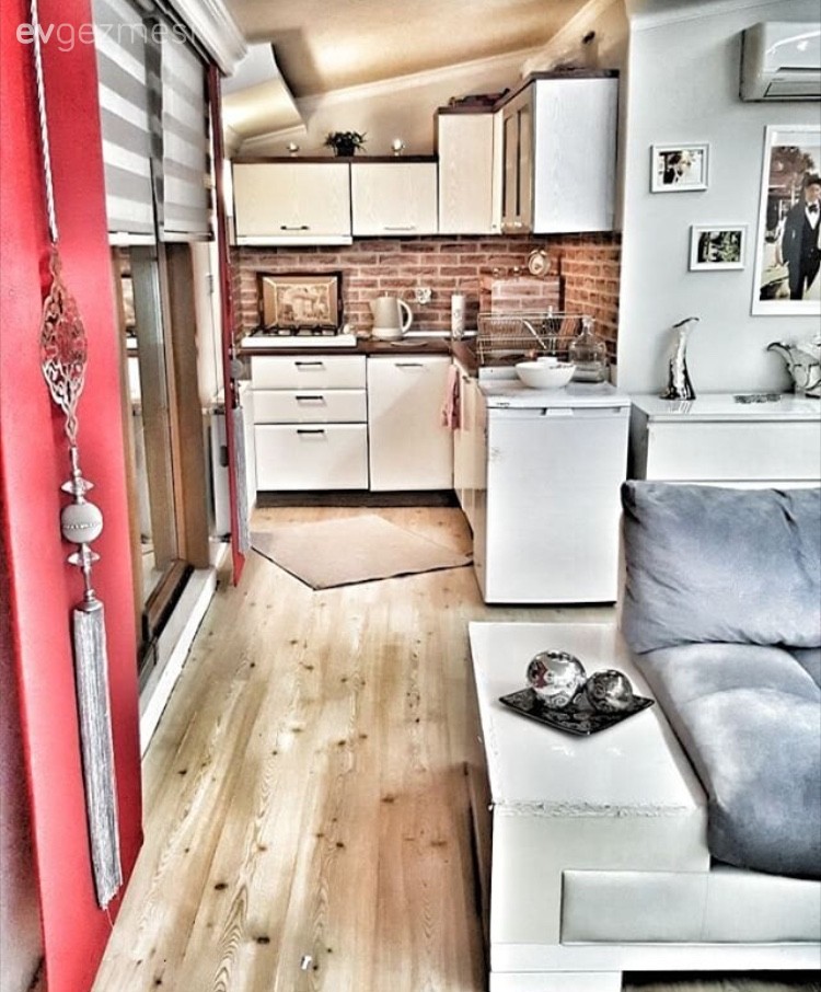 Amerikan Mutfak, Beyaz mutfak, Çatı katı, Oturma Odası