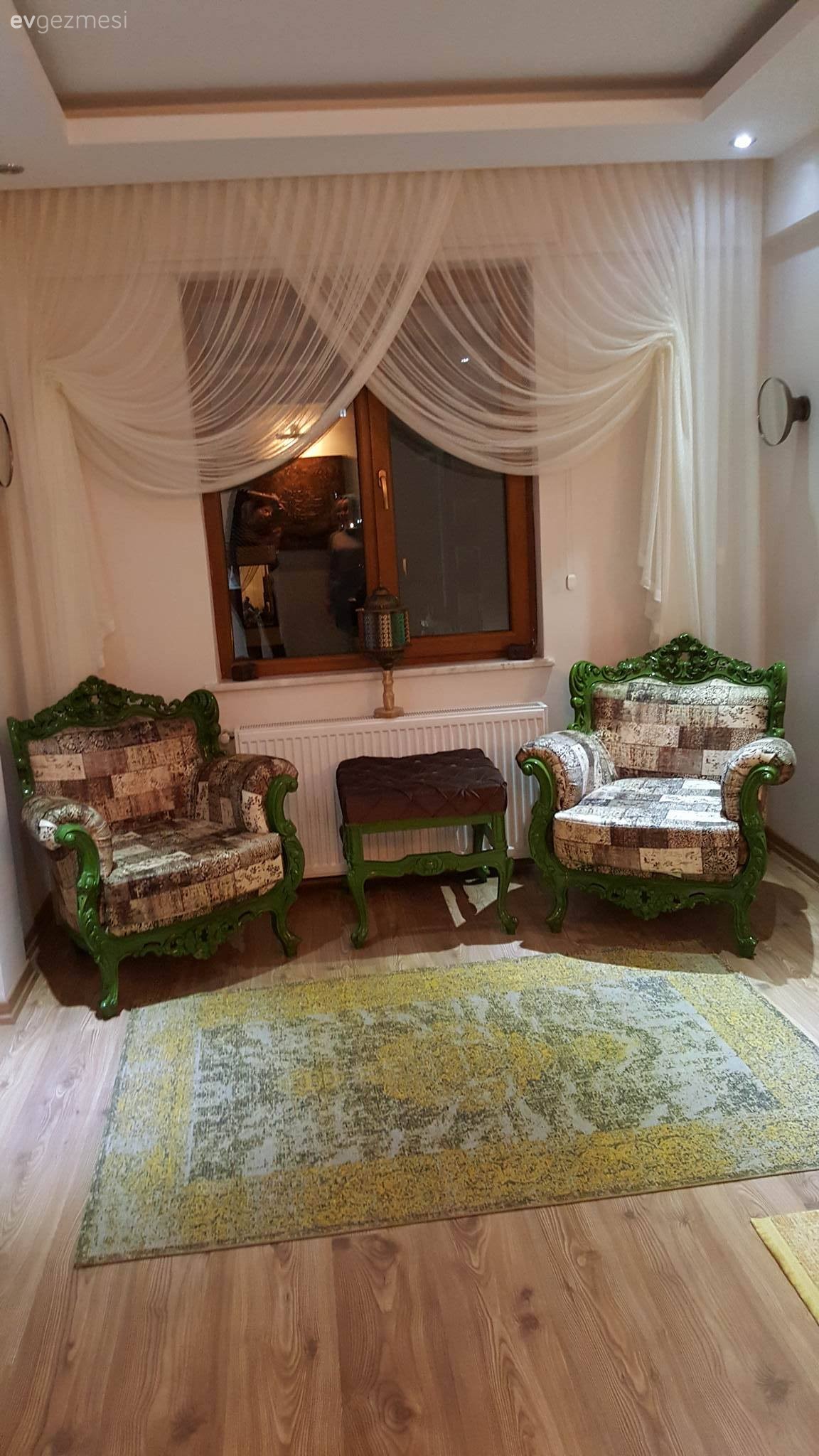 Berjer, Halı, Salon, Yeşil