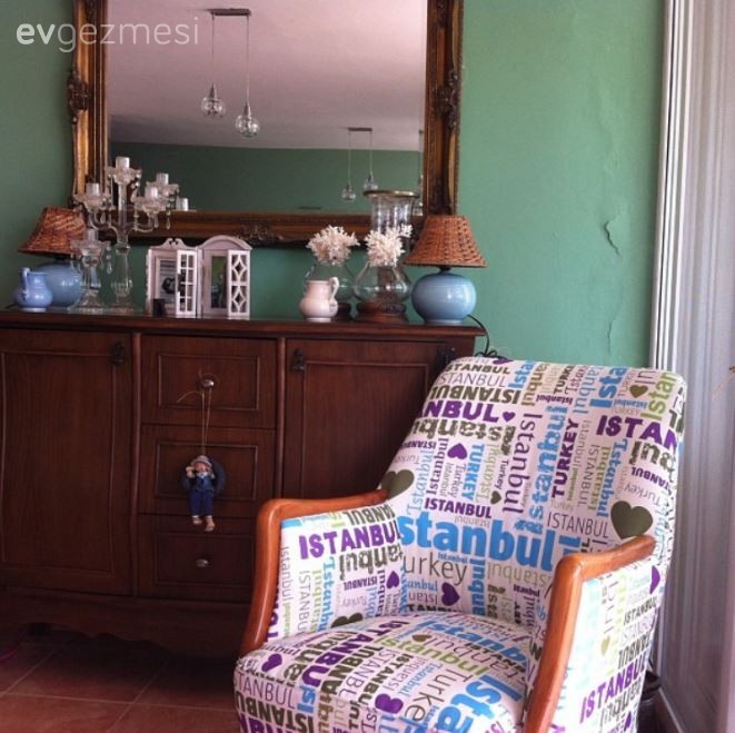 Gülseren hanımın anısı olan eşyalarla canlı ve yaşayan evi..