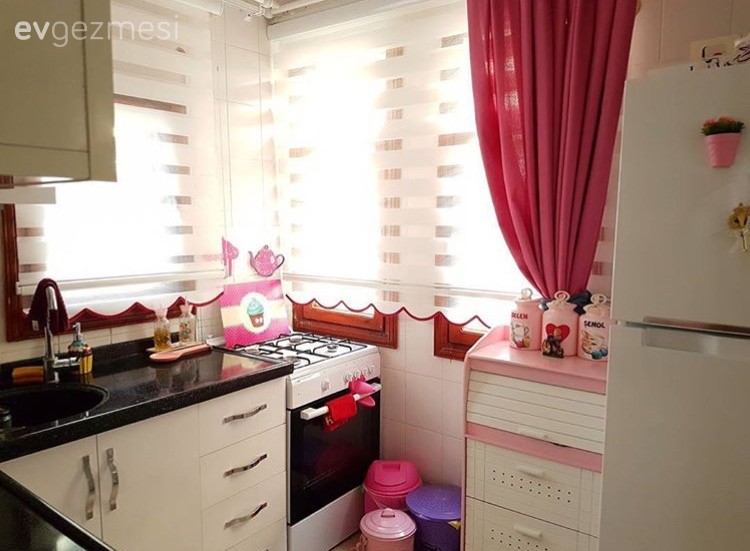 Beyaz mutfak, Mutfak, Mutfak aksesuarları, Perde