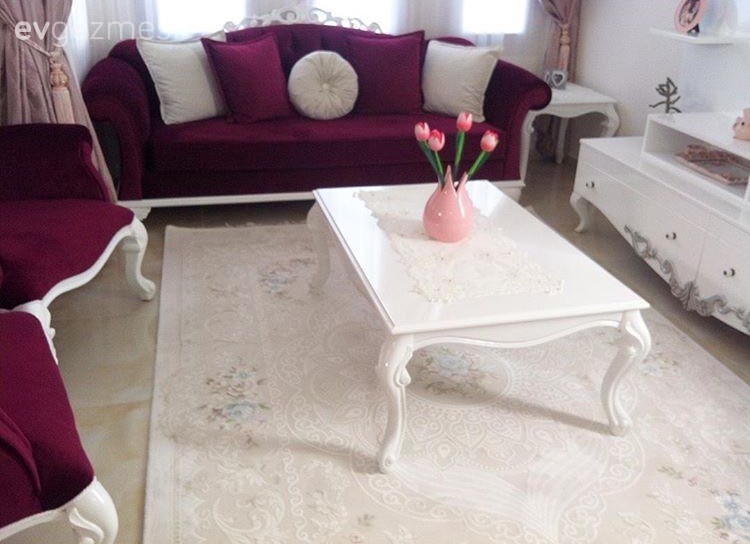 Fuşya, Halı, Orta sehpa, Salon