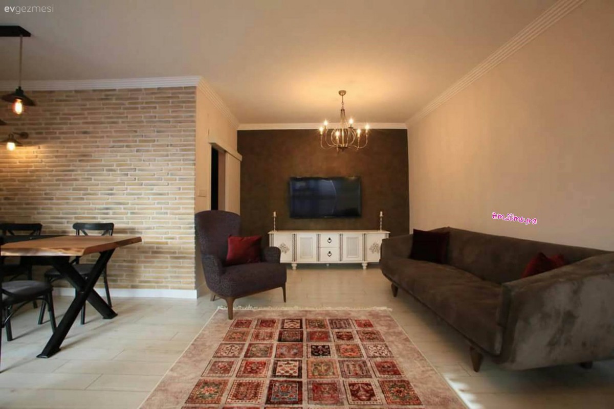 Berjer, Halı, Kahverengi, Salon, Tv ünitesi