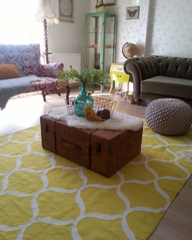 Halı, Ikea, Salon, Sarı