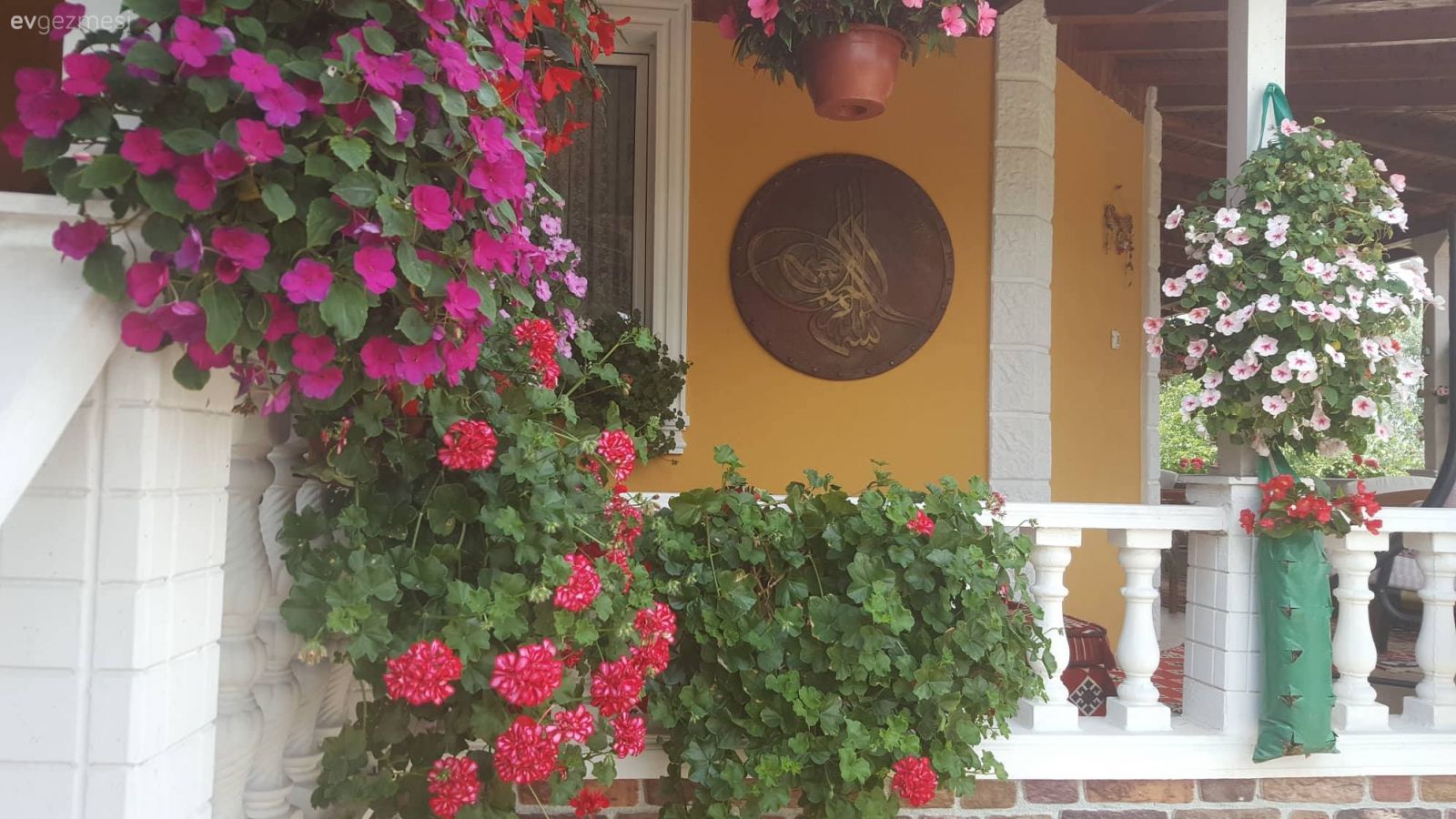 Duvar dekorasyonu, Teras, Bahçe, Çiçekler