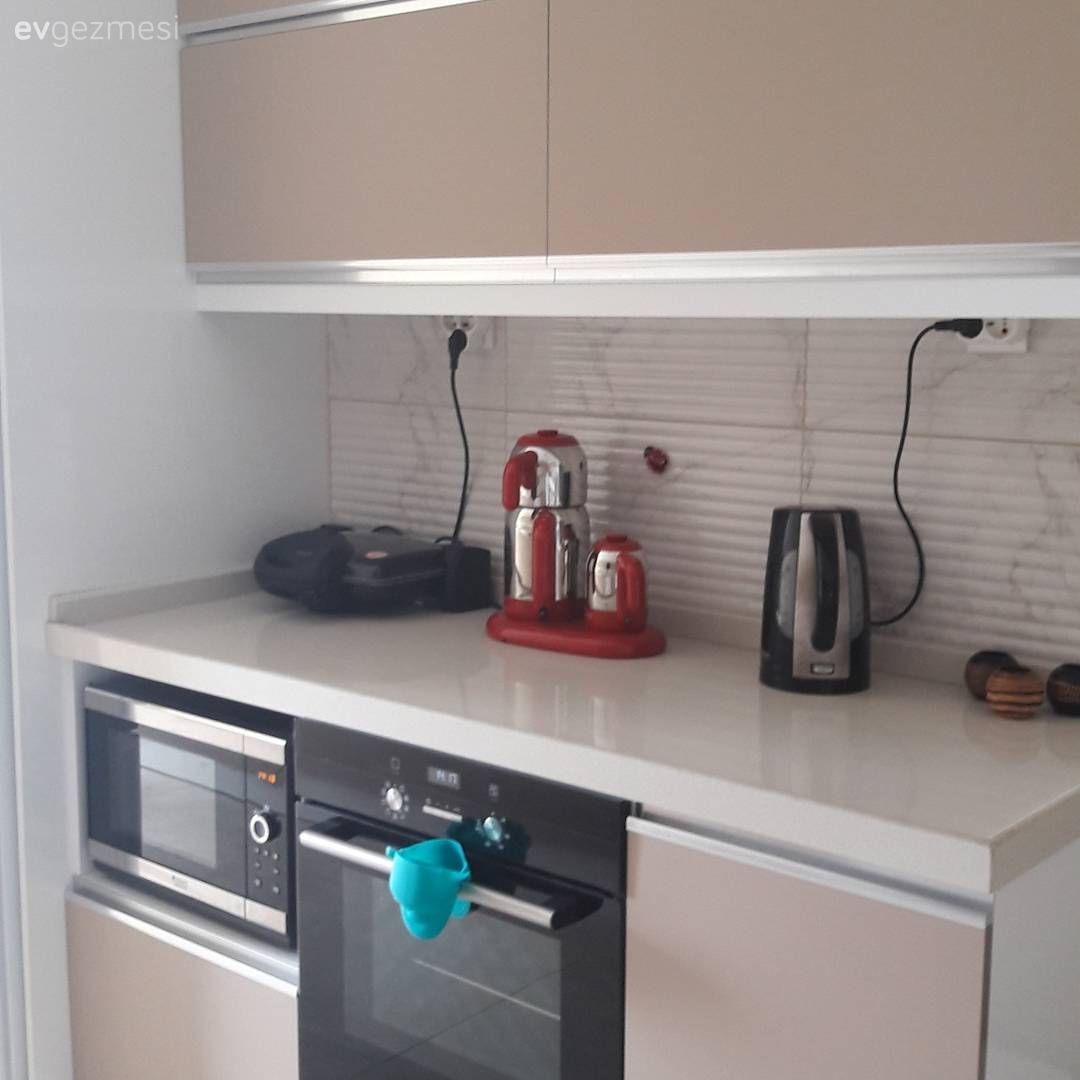 Krem, Modern mutfak, Mutfak, Mutfak tadilat, Öncesi / Sonrası, Capuccino mutfak