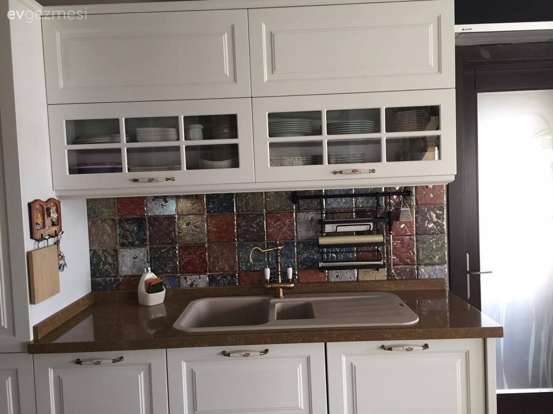 Beyaz mutfak, Country mutfak, Mutfak, Tezgah arası seramik