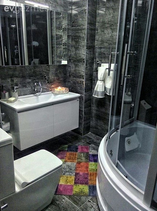 Elif hanımın banyosundan tadilat öncesi/sonrası kareler..