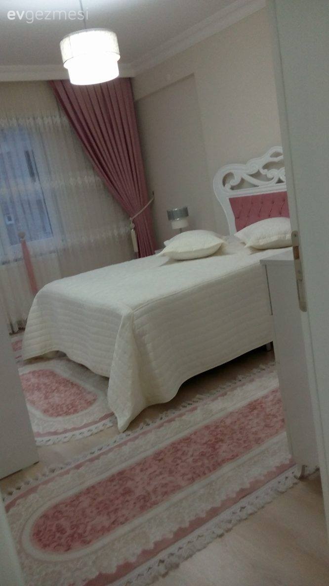 Fon perde, Pembe, Yatak Odası, Perde