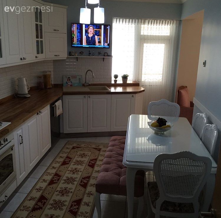 Beyaz mutfak, Country mutfak, Mutfak, Mutfak masası