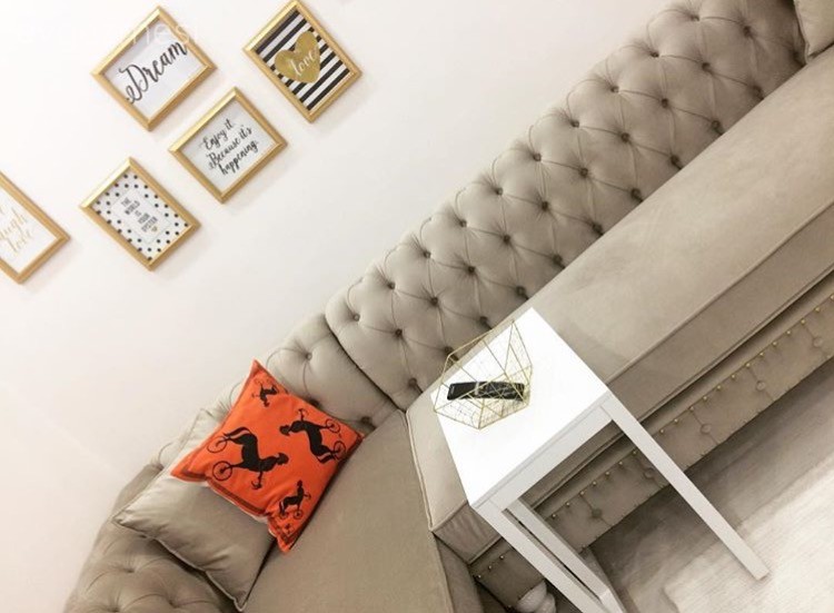 Altın, Chesterfield, Duvar dekorasyonu, Köşe koltuk, Salon, Vizon