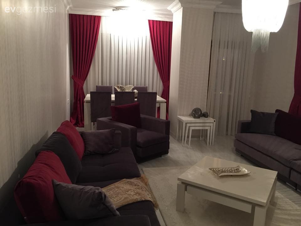 Gamze hanımın her detayı ile ilgilendiği konforlu ve sofistike evi.