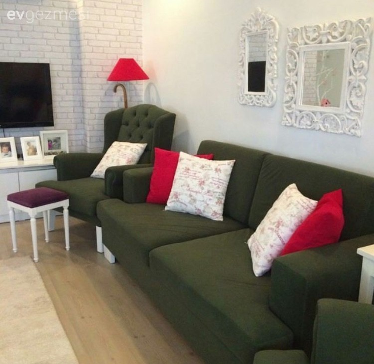 Ayna, Kırmızı, Lambader, Salon, Yeşil, Aydınlatma