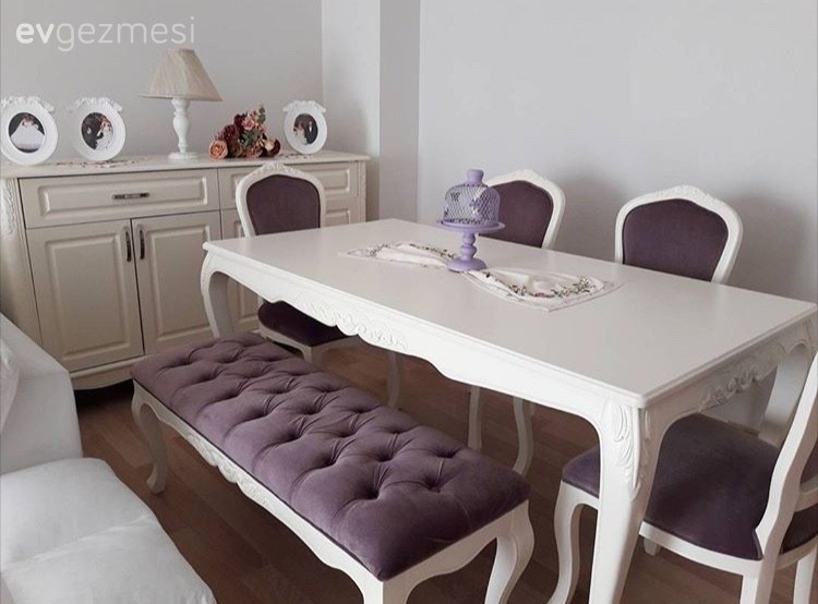 Bank, Konsol, Mor, Salon, Yemek Odası