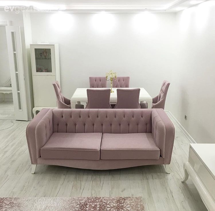 Mor, Pembe, Salon, Yemek Odası