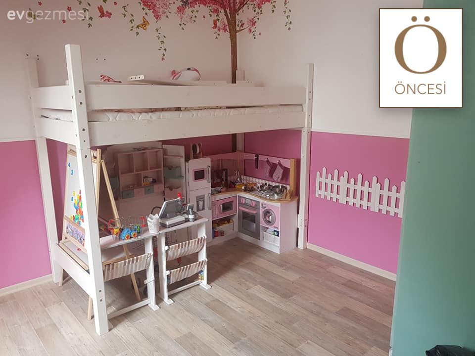 Anne ve babasının el emeği ile evin içinde bir minik ev. Aliya'nın odası..