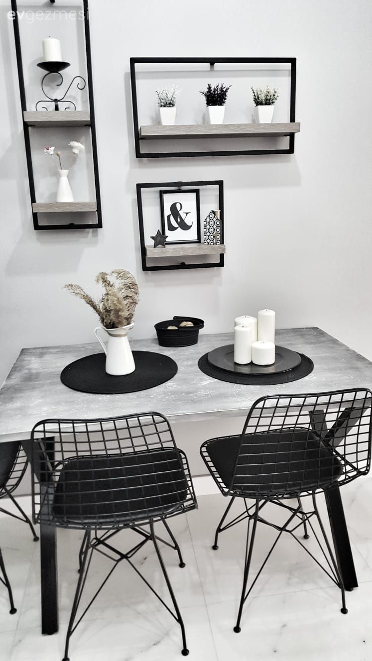 Mutfak, Mutfak masası, Kendin Yap, Mutfak rafı, Ahşap masa, Metal sandalye