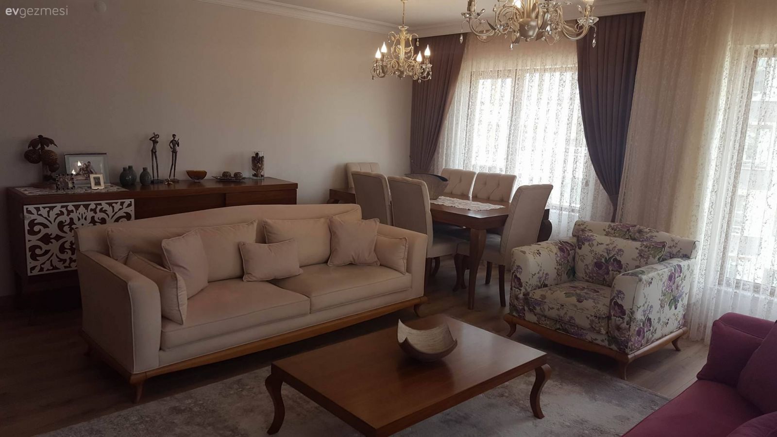 Avize, Halı, Krem, Orta sehpa, Salon, Yemek Odası, Aydınlatma