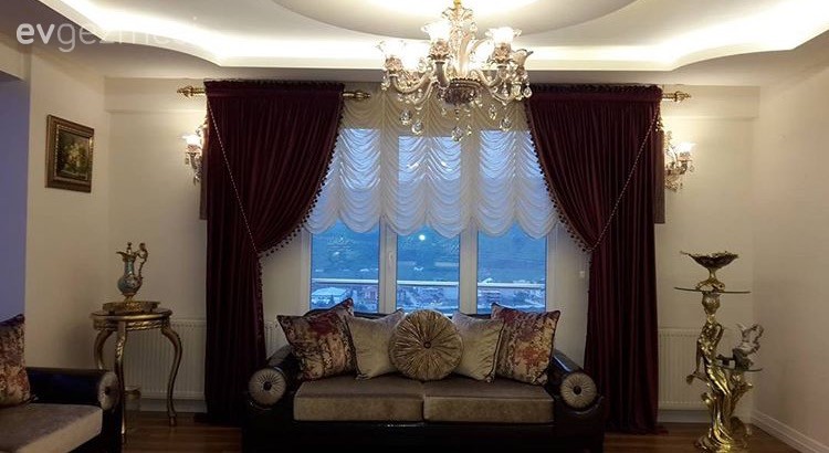 Altın, Avize, Fon perde, Perde, Salon, Aydınlatma