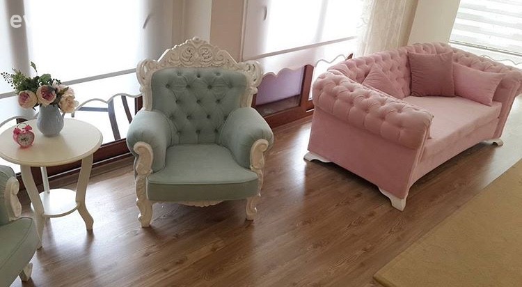 Berjer, Koltuk Döşeme, Mavi, Pembe, Salon