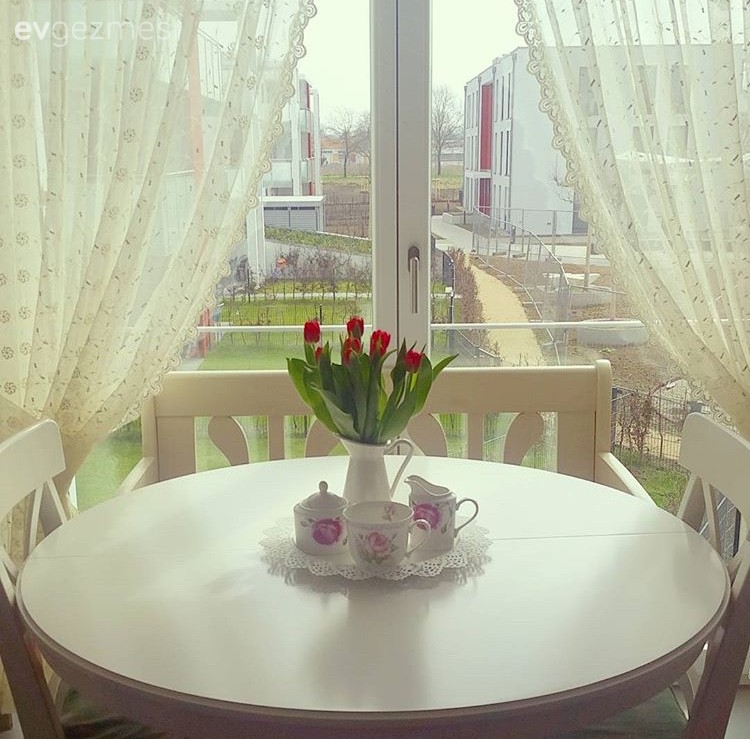 Country mutfak, Mutfak, Mutfak masası, Perde