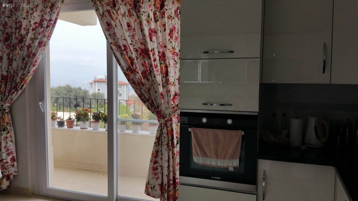 Beyaz mutfak, Modern mutfak, Mutfak, Perde