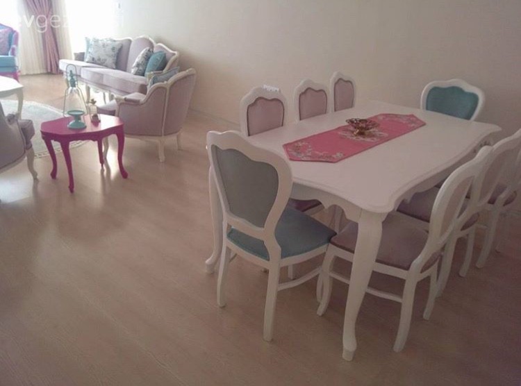 Country, Pembe, Salon, Yemek Odası, Yeşil