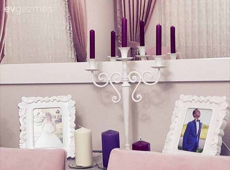 Bordo, Mum, Pembe, Salon, Yemek Odası