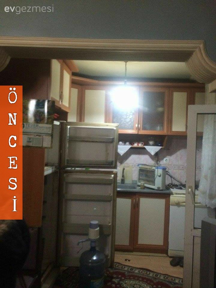 Emel hanımın kızının ailecek emekleri ile yeniledikleri mutfağı..