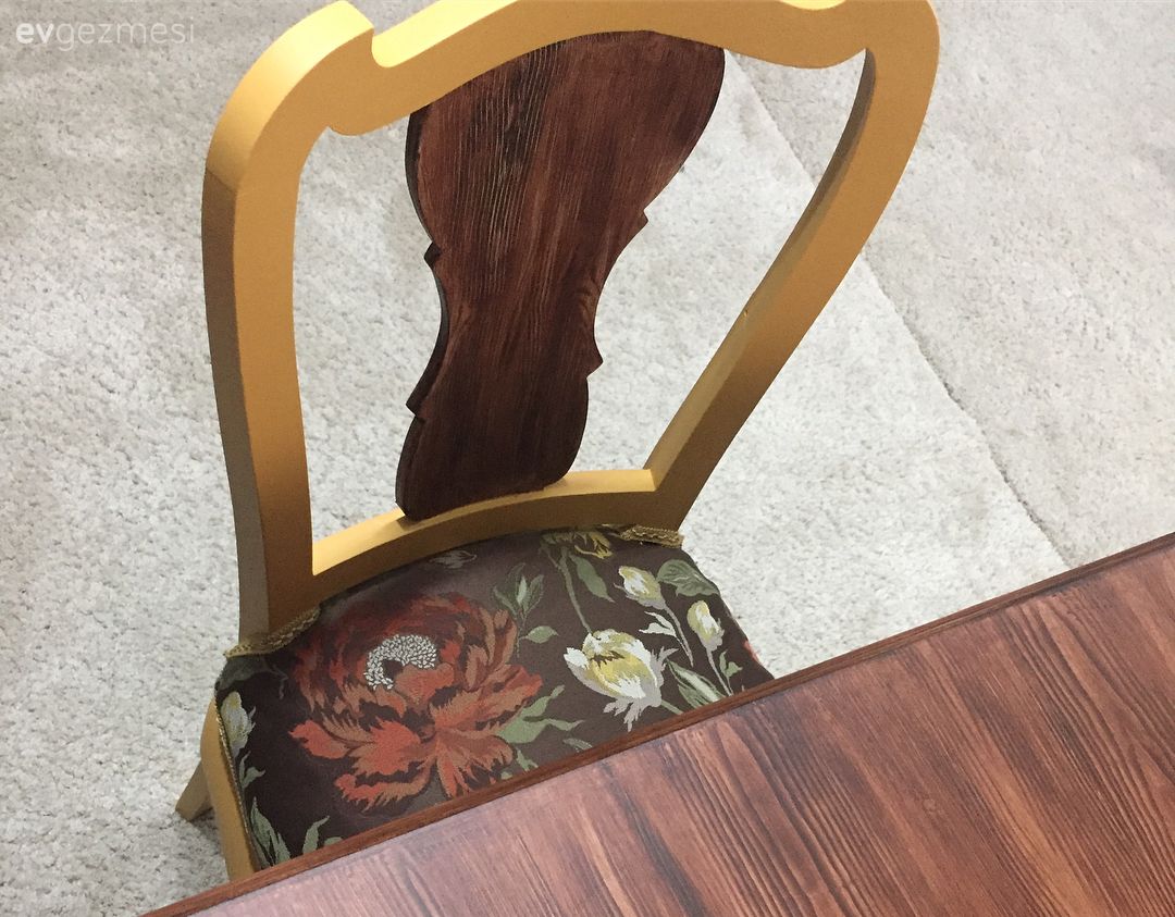 Yeniden yaratılmış venge mobilyalar. Burcu hanımın harika dönüşümü..