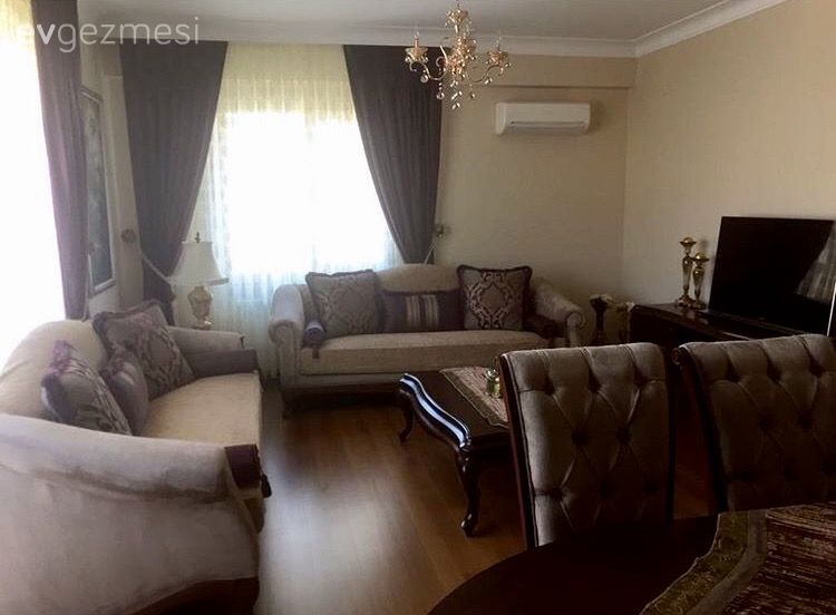 Salon, Fon perde, Vizon, Kahverengi, Orta sehpa