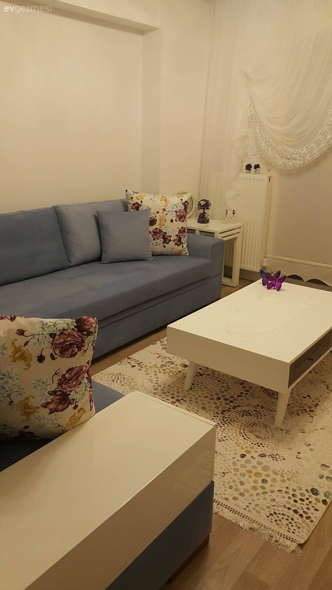 Halı, Köşe koltuk, Mavi, Orta sehpa, Oturma Odası