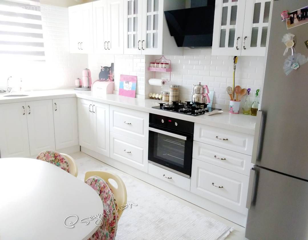 Ankastre, Beyaz mutfak, Country mutfak, Mutfak, Mutfak aksesuarları, Pembe