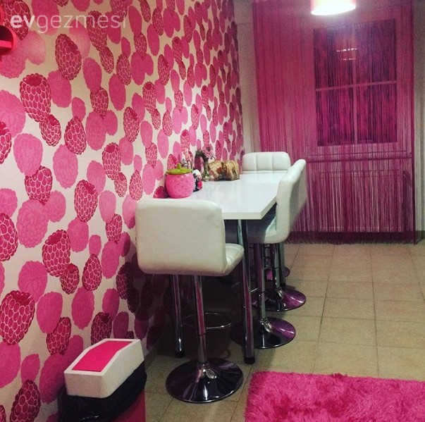 Duvar kağıdı, Mutfak, Pembe