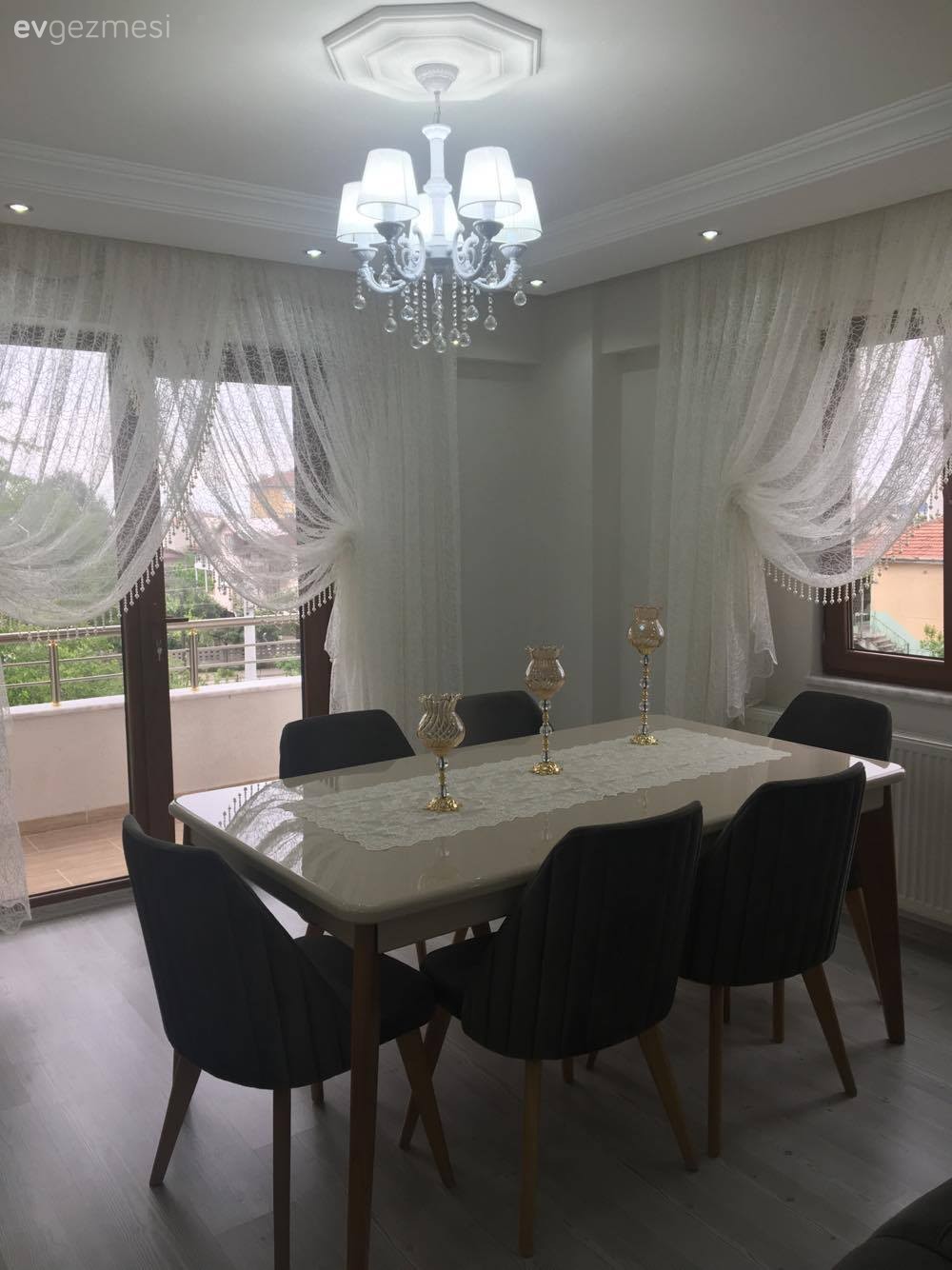 Kruvaze perde, Perde, Salon, Yemek Odası