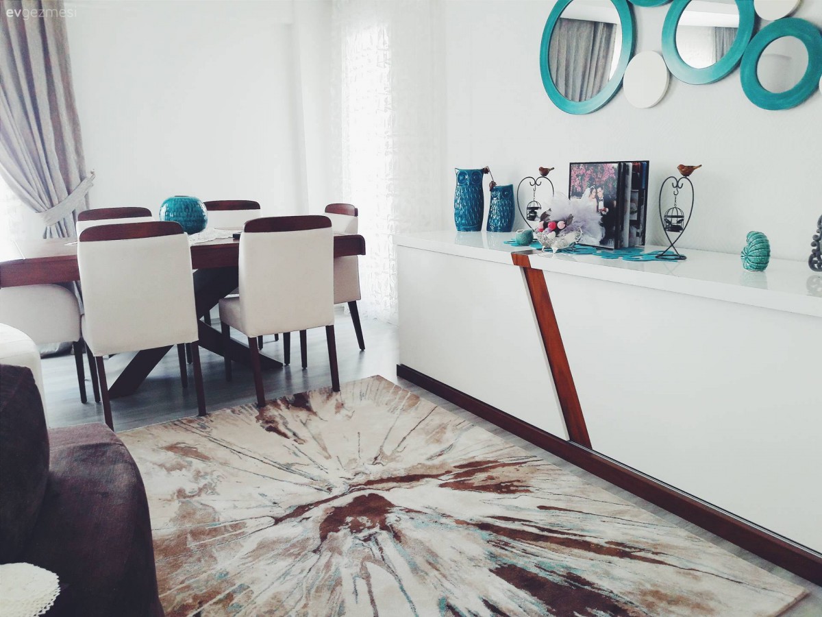 Ayna, Halı, Mavi, Salon, Yemek Odası