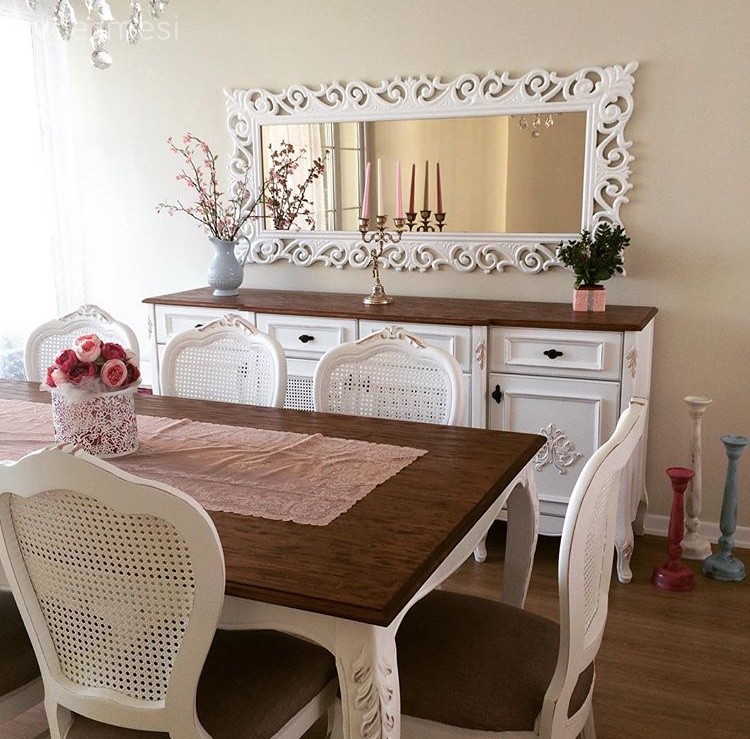 Ahşap Mobilya, Ayna, Country, Konsol, Salon, Yemek Odası