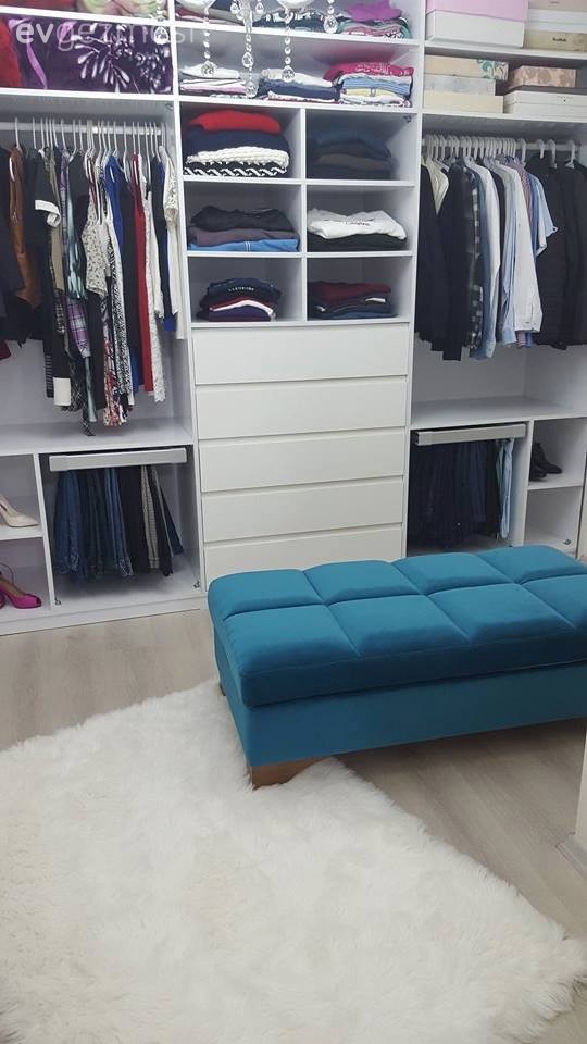 Giyinme odası, Mavi, Puf