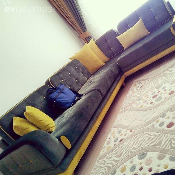 Kahverengi, Köşe koltuk, Oturma Odası, Sarı